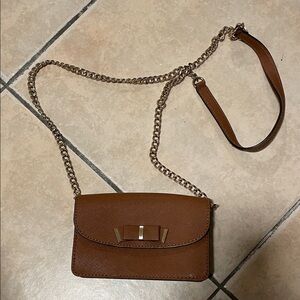 Michael Kors Elegant Brown Chain Strap Women's Wallet on Chain